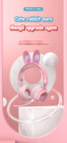 Wireless Headphones Rabbit Ear Headphones with Microphone Cute Girl Music Bluetooth Headphones for Kids Gaming Headphones